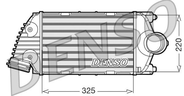 DENSO tarpinis suslėgto oro aušintuvas, kompresorius DIT28016