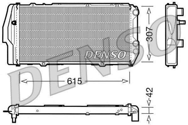 DENSO radiatorius, variklio aušinimas DRM02003