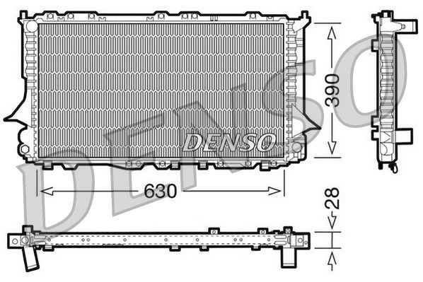 DENSO radiatorius, variklio aušinimas DRM02006