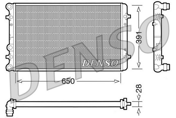 DENSO radiatorius, variklio aušinimas DRM02007