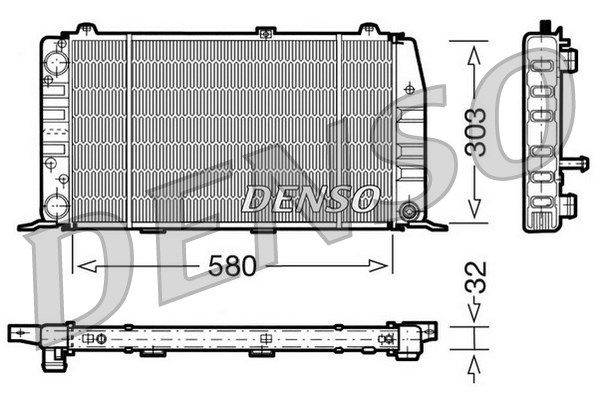DENSO radiatorius, variklio aušinimas DRM02010