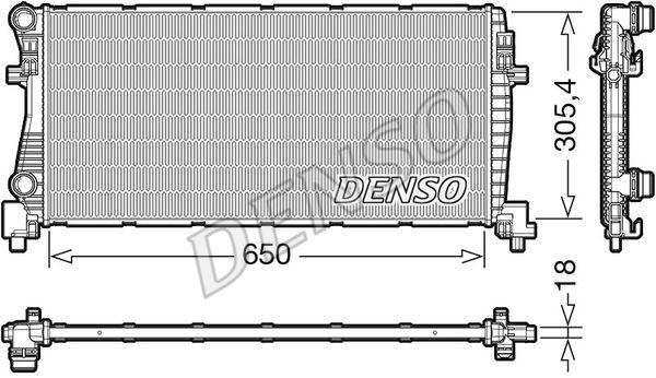 DENSO radiatorius, variklio aušinimas DRM02017