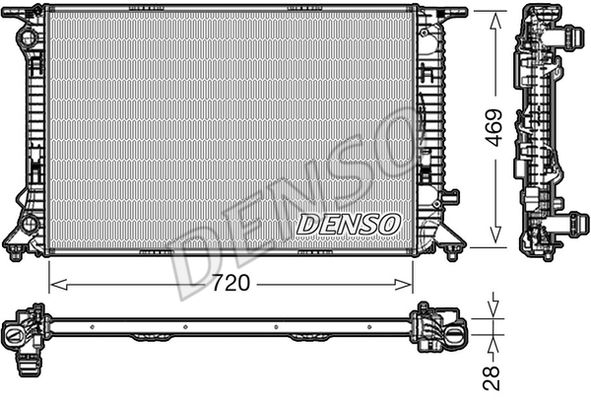 DENSO radiatorius, variklio aušinimas DRM02022