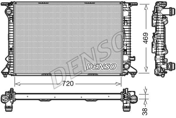 DENSO radiatorius, variklio aušinimas DRM02024