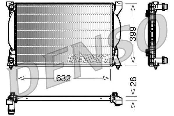 DENSO radiatorius, variklio aušinimas DRM02033