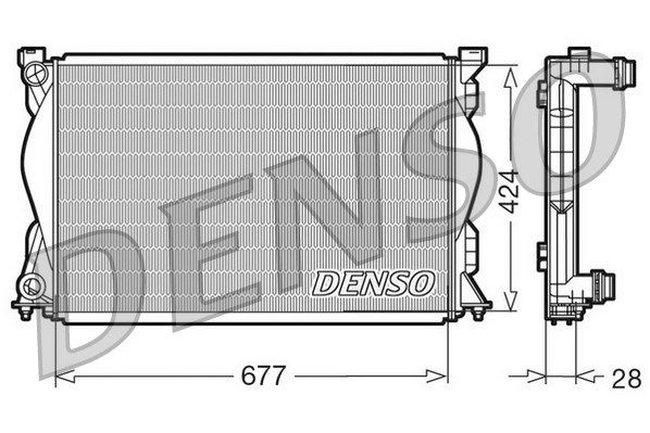 DENSO Радиатор, охлаждение двигателя DRM02036