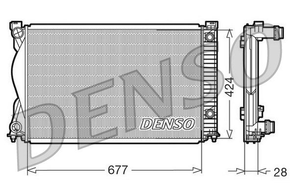 DENSO Радиатор, охлаждение двигателя DRM02037