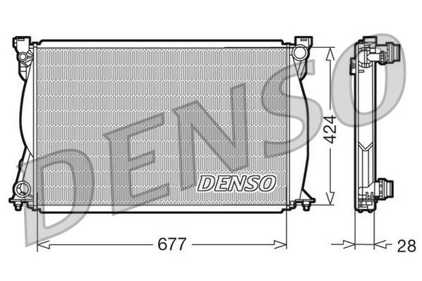 DENSO radiatorius, variklio aušinimas DRM02038