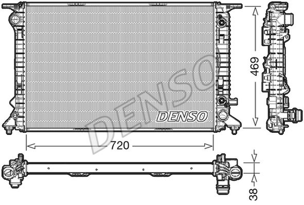 DENSO radiatorius, variklio aušinimas DRM02041