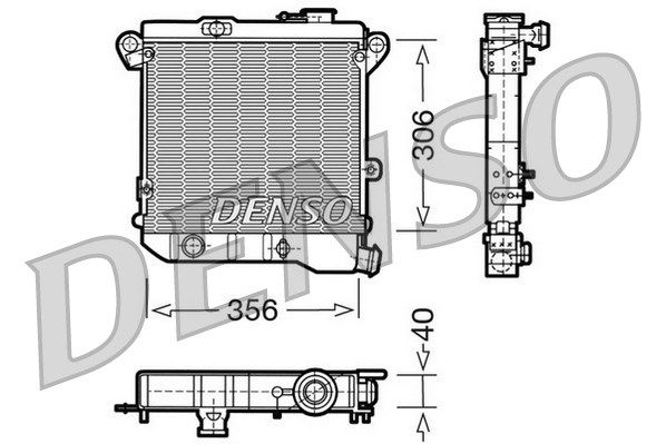 DENSO radiatorius, variklio aušinimas DRM04001