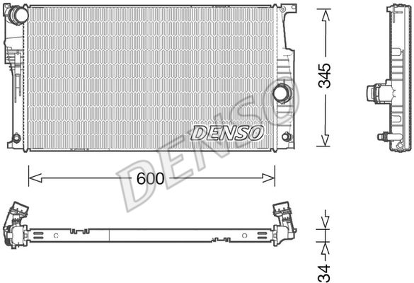 DENSO radiatorius, variklio aušinimas DRM05004