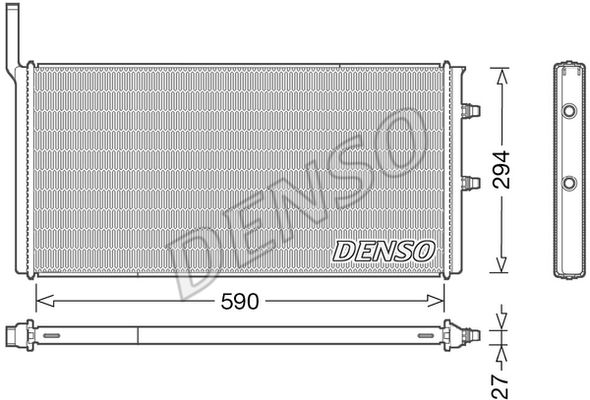 DENSO radiatorius, variklio aušinimas DRM05009