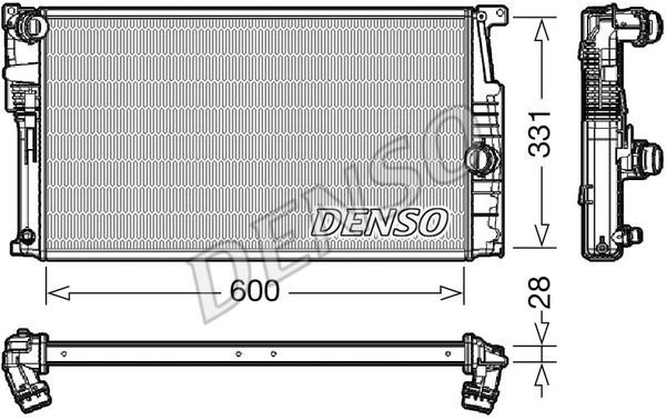 DENSO radiatorius, variklio aušinimas DRM05014