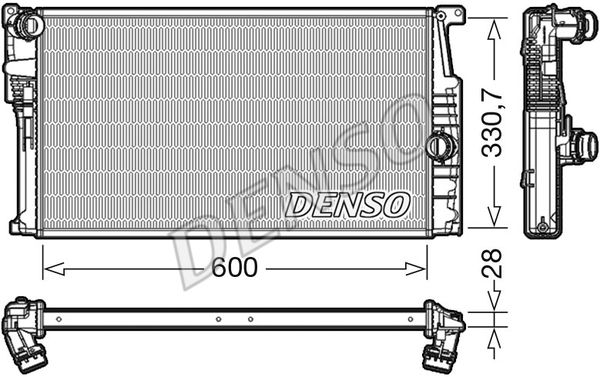 DENSO radiatorius, variklio aušinimas DRM05015