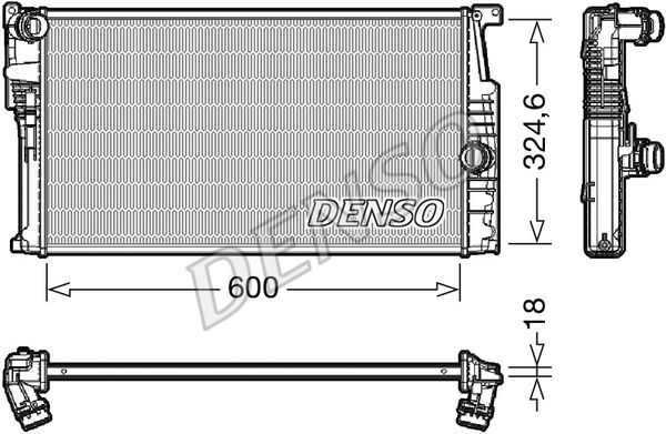 DENSO radiatorius, variklio aušinimas DRM05017
