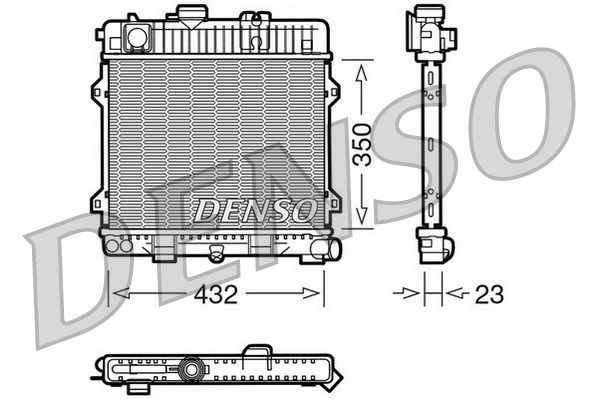 DENSO radiatorius, variklio aušinimas DRM05024