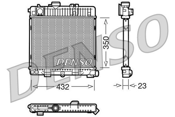DENSO radiatorius, variklio aušinimas DRM05026