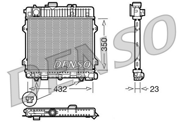 DENSO radiatorius, variklio aušinimas DRM05028