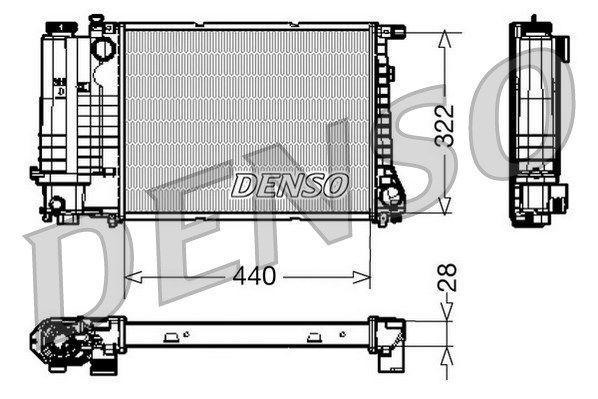 DENSO radiatorius, variklio aušinimas DRM05042