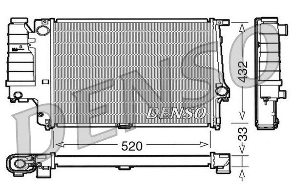 DENSO radiatorius, variklio aušinimas DRM05063