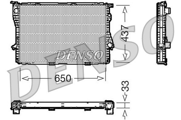 DENSO Радиатор, охлаждение двигателя DRM05067