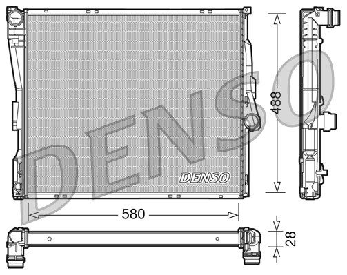 DENSO radiatorius, variklio aušinimas DRM05090