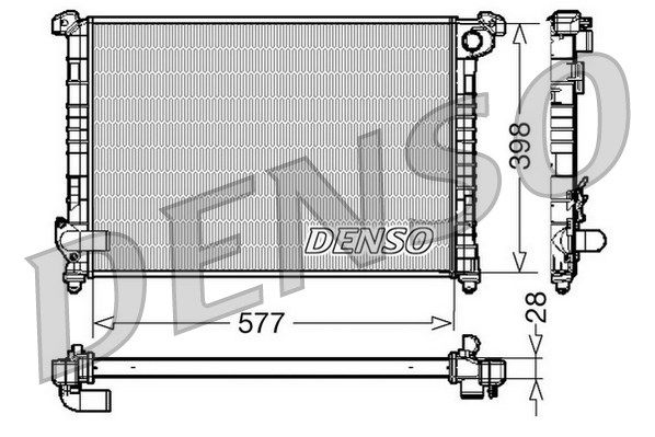 DENSO radiatorius, variklio aušinimas DRM05100