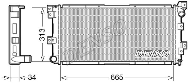 DENSO radiatorius, variklio aušinimas DRM06002