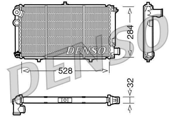 DENSO Радиатор, охлаждение двигателя DRM07001