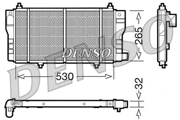 DENSO radiatorius, variklio aušinimas DRM07002