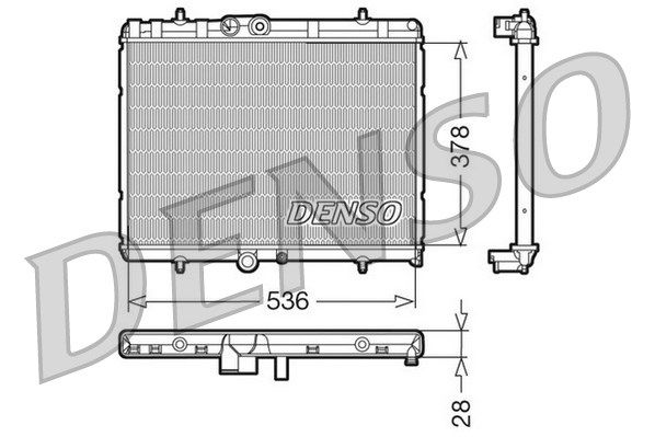 DENSO radiatorius, variklio aušinimas DRM07015