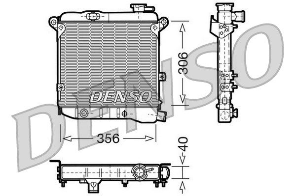 DENSO radiatorius, variklio aušinimas DRM09002