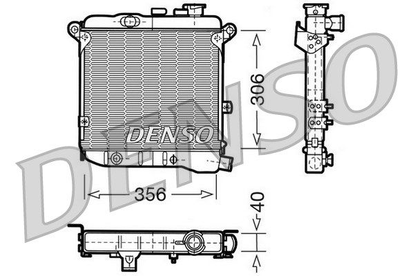 DENSO radiatorius, variklio aušinimas DRM09003