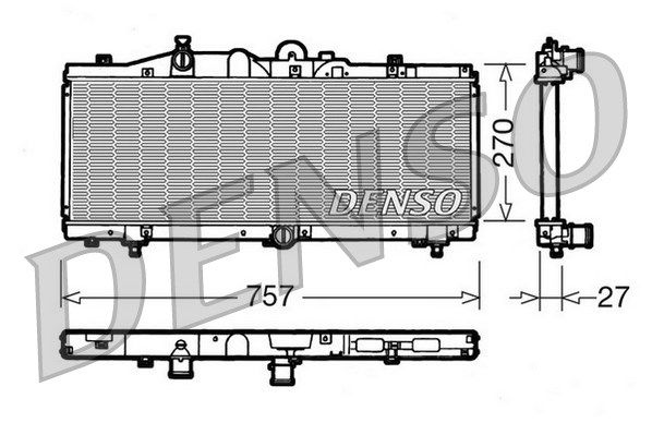 DENSO radiatorius, variklio aušinimas DRM09010