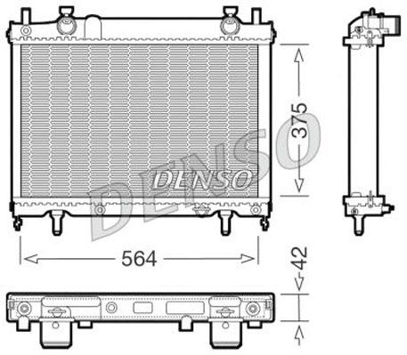 DENSO radiatorius, variklio aušinimas DRM09023