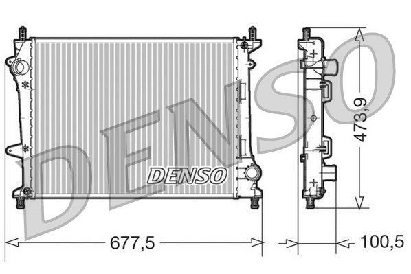 DENSO radiatorius, variklio aušinimas DRM09037
