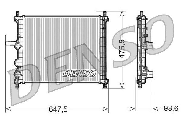 DENSO radiatorius, variklio aušinimas DRM09038