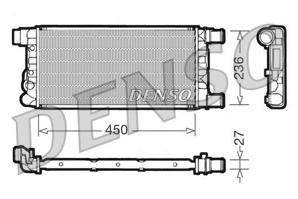 DENSO radiatorius, variklio aušinimas DRM09041