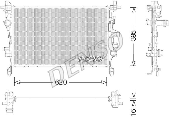 DENSO radiatorius, variklio aušinimas DRM09044