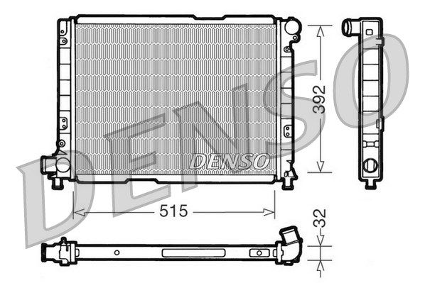 DENSO Радиатор, охлаждение двигателя DRM09050