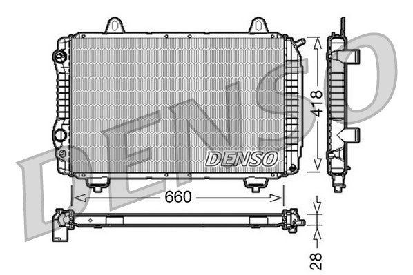 DENSO radiatorius, variklio aušinimas DRM09071
