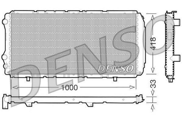 DENSO Радиатор, охлаждение двигателя DRM09075