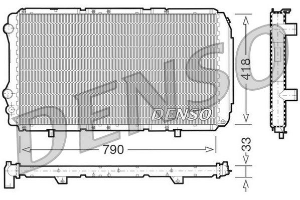 DENSO Радиатор, охлаждение двигателя DRM09076