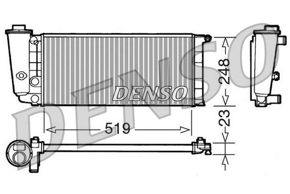 DENSO radiatorius, variklio aušinimas DRM09080