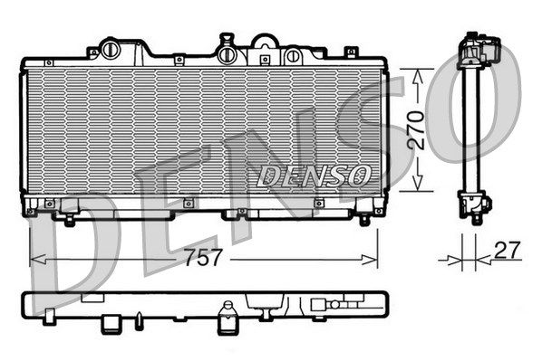 DENSO radiatorius, variklio aušinimas DRM09091