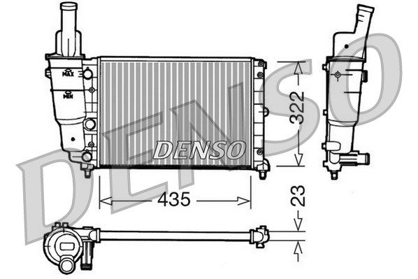 DENSO radiatorius, variklio aušinimas DRM09095