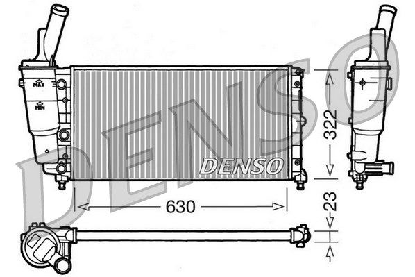 DENSO radiatorius, variklio aušinimas DRM09097