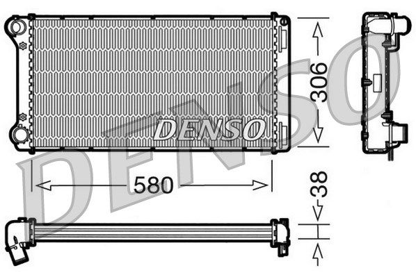 DENSO radiatorius, variklio aušinimas DRM09098