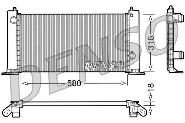 DENSO radiatorius, variklio aušinimas DRM09120