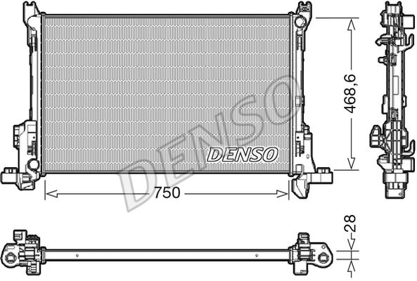 DENSO radiatorius, variklio aušinimas DRM09174